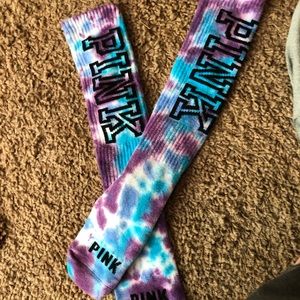 Blue and purple pink Victoria secret socks